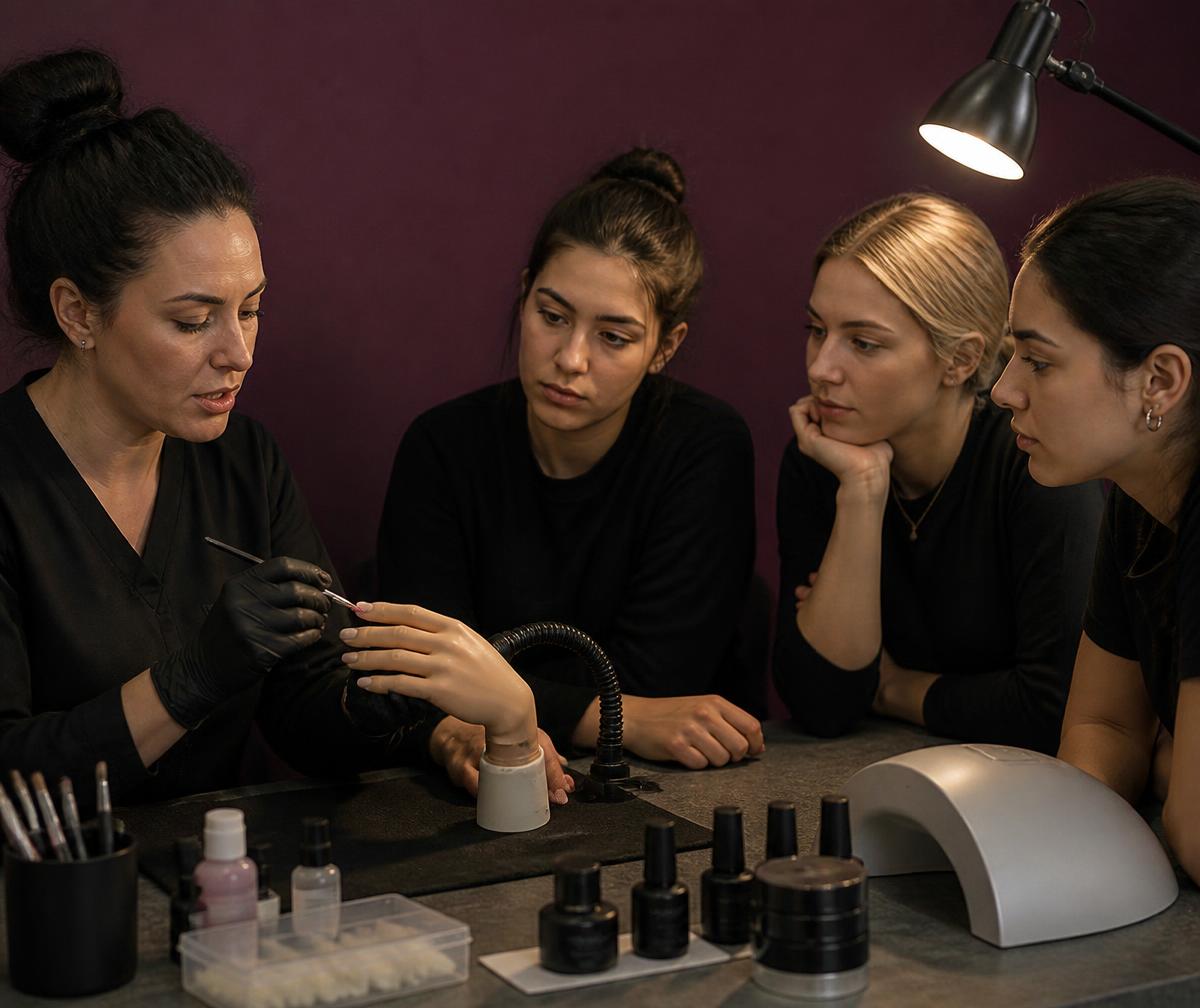 Aula prática de unhas de gel